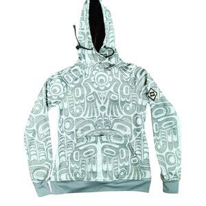 686 Tribal Festival Boho Womens Surfer Skater Cora Fleece Hoodie Gray Womens XS